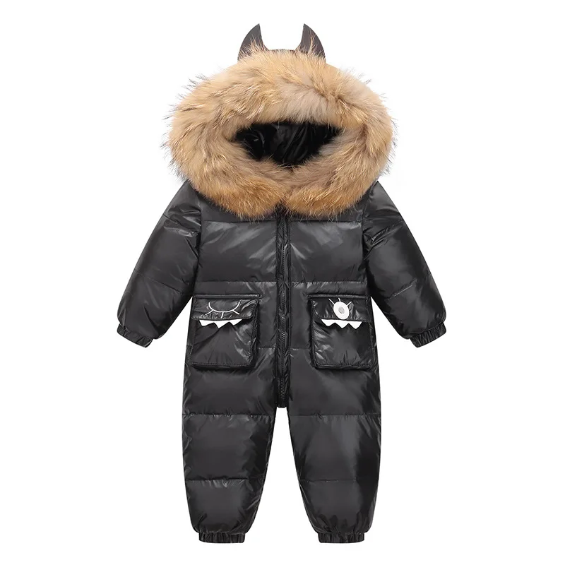 

newborn clothes, baby down one-piece clothes, thickened in winter, and wear holding clothes outside the baby climbing clothes