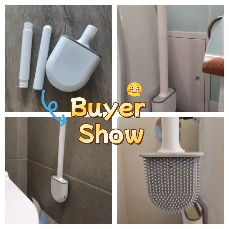 Bathroom accessories toilet brush set Accessories for Bath Toilet Brush for Cleaning Toilet Brush No Dead Corners Wall Mounted Cleaning Set