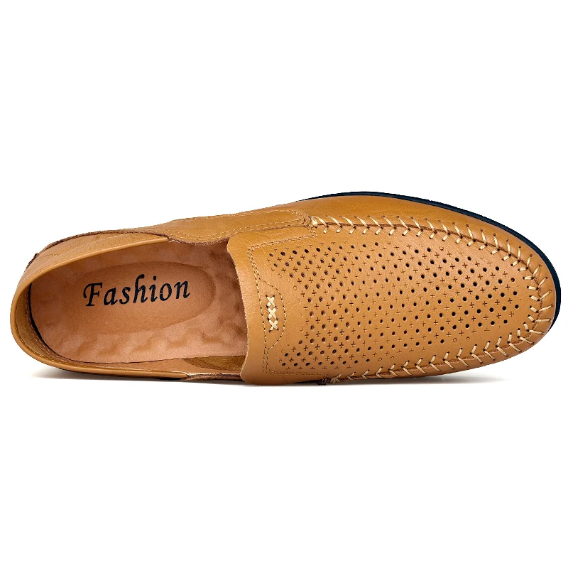 Men's Outdoor Leather Casual Shoes Soft Comfortable Loafers