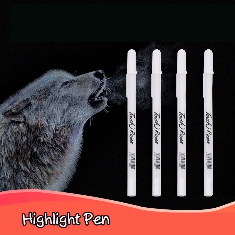 

8 шт., белые ручки для скрапбукинга, 0,8 мм