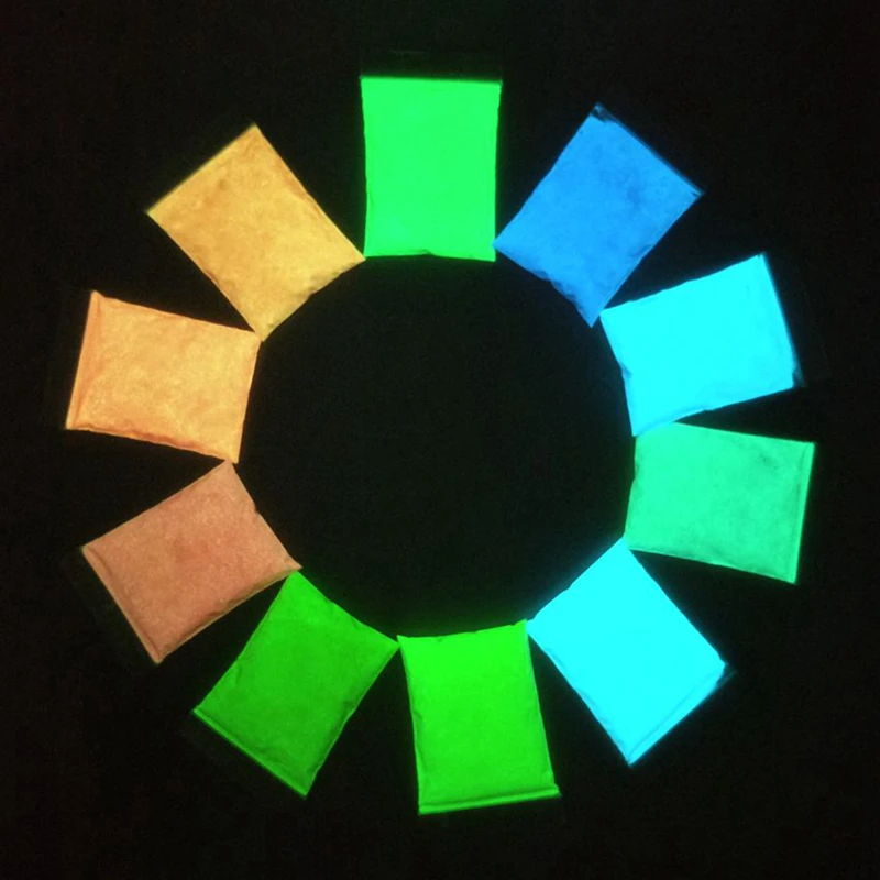 Nail Powder Nail Pigment Nail Glitter Luminous Pigment Fluorescent Pigment Luminous Powder 15 Colors Glow In Dark Nail Glitter Pigment Fluorescent Phosphor Glitter For nail art Bright Pigment Powder