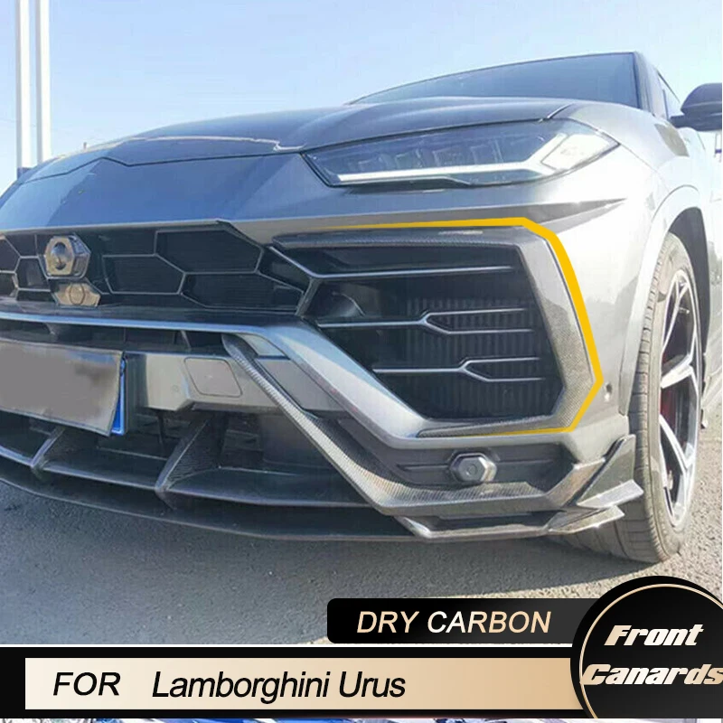 

Car Front Bumper Air Vent Cover for Lamborghini Urus Sport Utility 4-Door 2018-2021 Front Air Vent Trim Frame Canards Dry Carbon