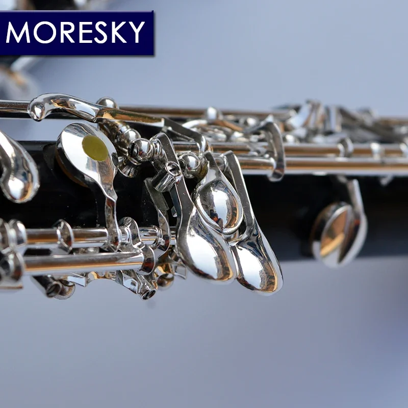 MORESKY Professional C Key Oboe of ebony Semi-automatic Fully automatic Oboe Style Cupronickel Plated Silver