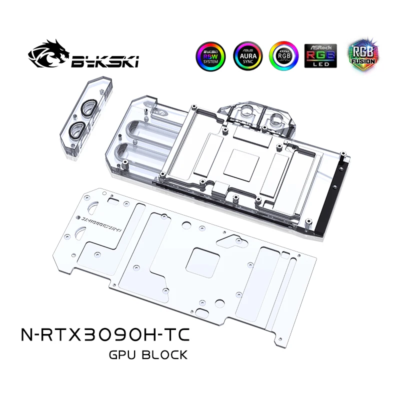

Bykski Water Block use for NVIIDIA RTX 3090 /3080 Reference Edition Backplane water Cooling GPU Card/Full Cover Copper Radiator