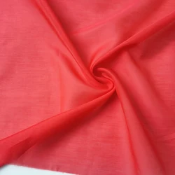 Luxurious Mulberry Silk Cotton Blend Fabric in White and Black - Perfect for Dresses, Scarves, and Decorations (25 red)
