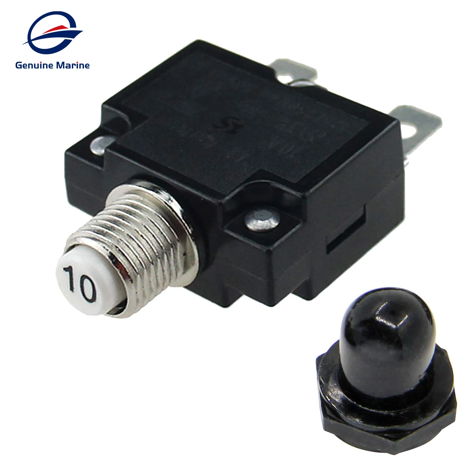 5 pcs Circuit Breaker 5A 10A 15A 20A 25A 30A 40A Push Button Resettable Thermal Circuit Breaker With Waterproof Cap Marine Yacht