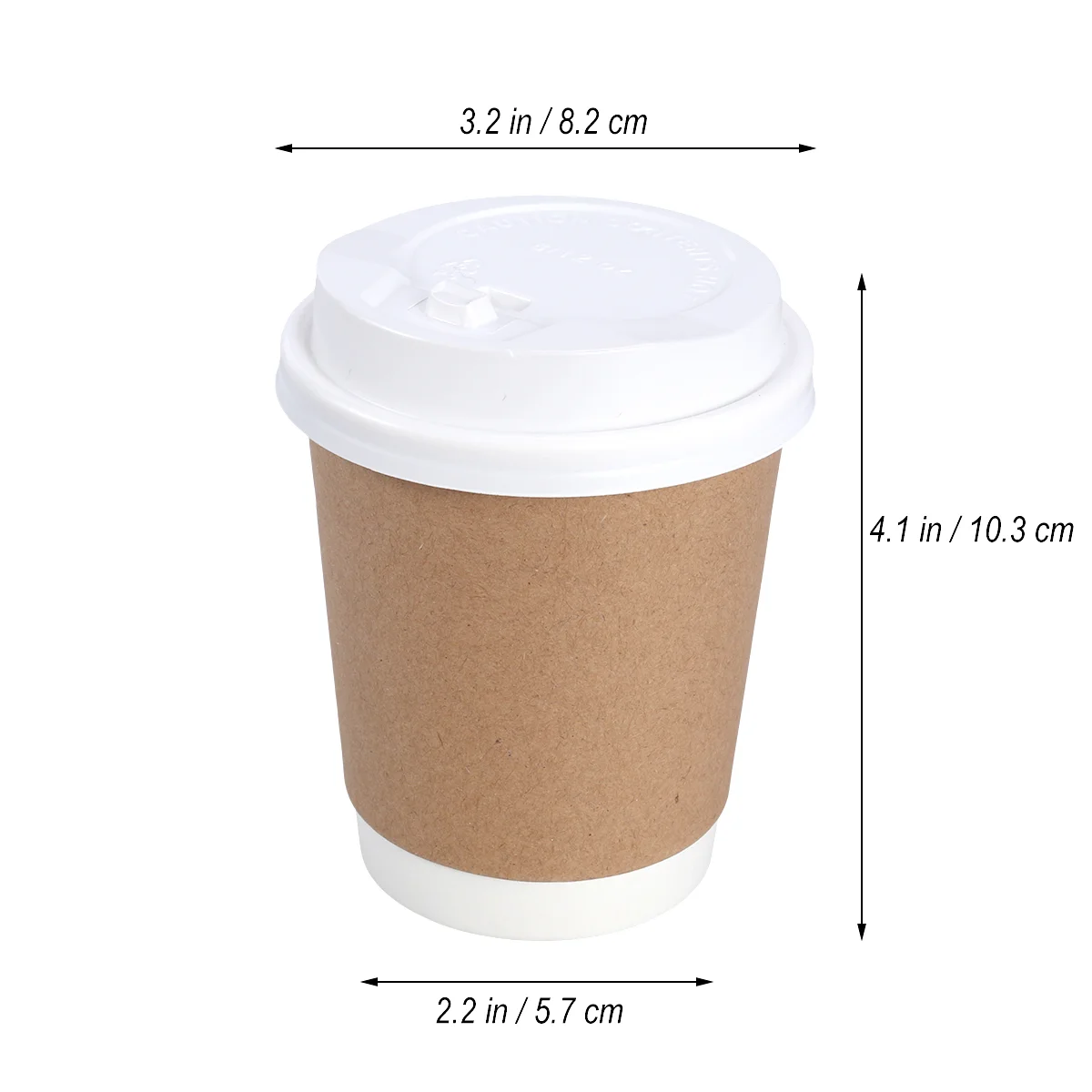 50Pcs Disposable Thick Paper Cups For Coffee Tea Hot Drinks Party Office Use Cups With Lid Recyclable Beverage Containers