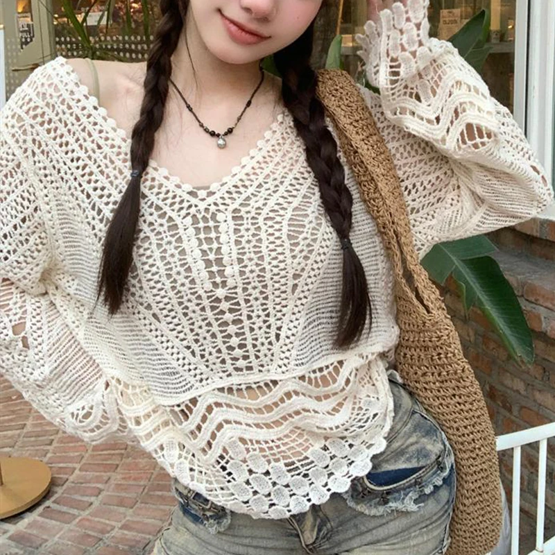 Spring and summer chiffon long-sleeved women's daily leisure button-down cardigan long chiffon clothing