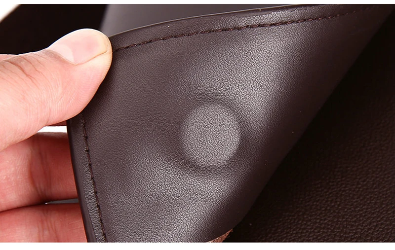 Men's Messenger Shoulder Briefcases PU Leather Executives Designer Business Office A4 Ipad Portfolio Side Crossbody Bag Male
