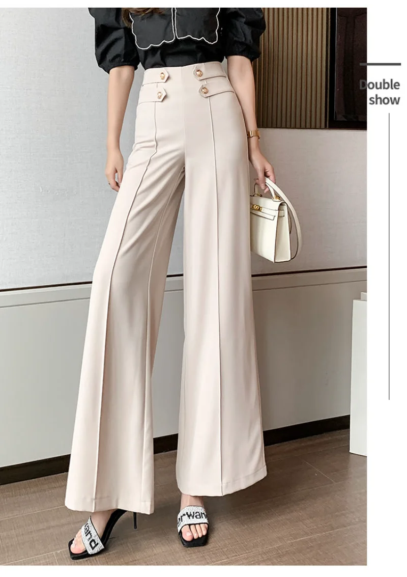 Loose Slim Fitwide Leg Female Spring Summer Joggers Women Y2k Pants Korean Version Mopping High Waist Look Thin Wild Straight