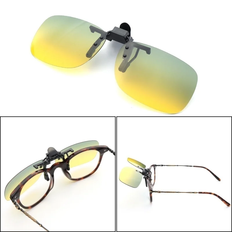Car Driver Googles Day Night Vison Polarized Driving Clip on Sunglasses Lens Antiglare Flip up Lens Sun Glasses,polarized sunglasses,driving glasses,anti glare sunglasses