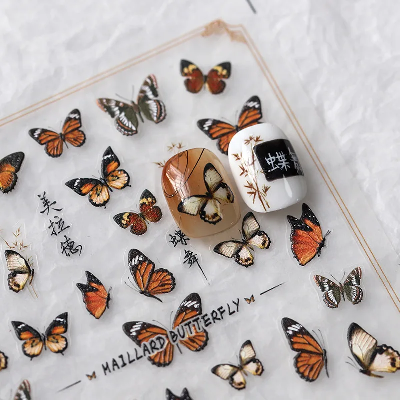 

[Meow.Sensei] Japanese Style Thin 5d Three-Dimensional Thin Transparent Nail Sticker Adhesive Nail Sticker Ornament TS-3562 Mail