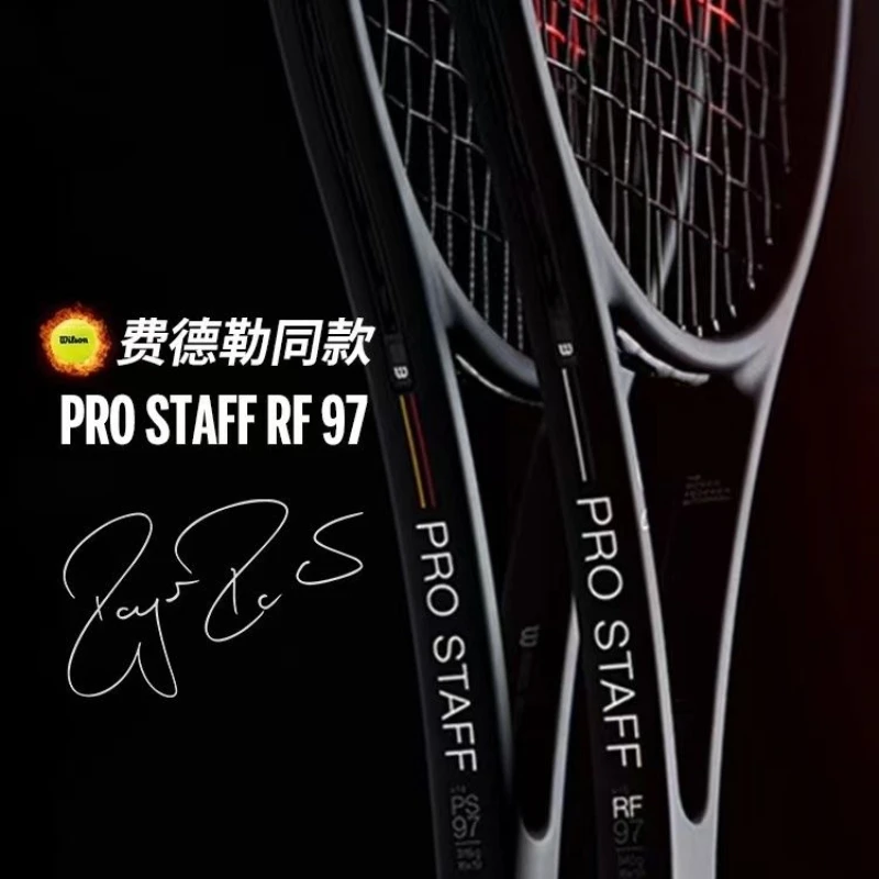 Wilson Federer Black Racket V13 Tennis Racket PROSTAFF 290g 315g Carbon Professional  Adult College Professional Racket