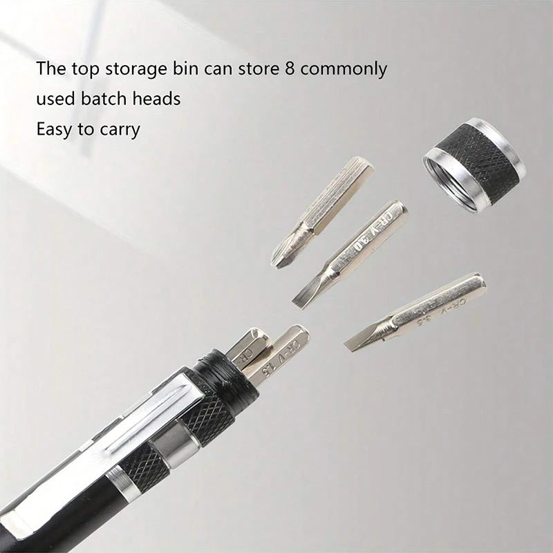 8-in-1 Aluminum Alloy Screwdriver Pen - Changeable Bits For Easy Repairs & Disassembly