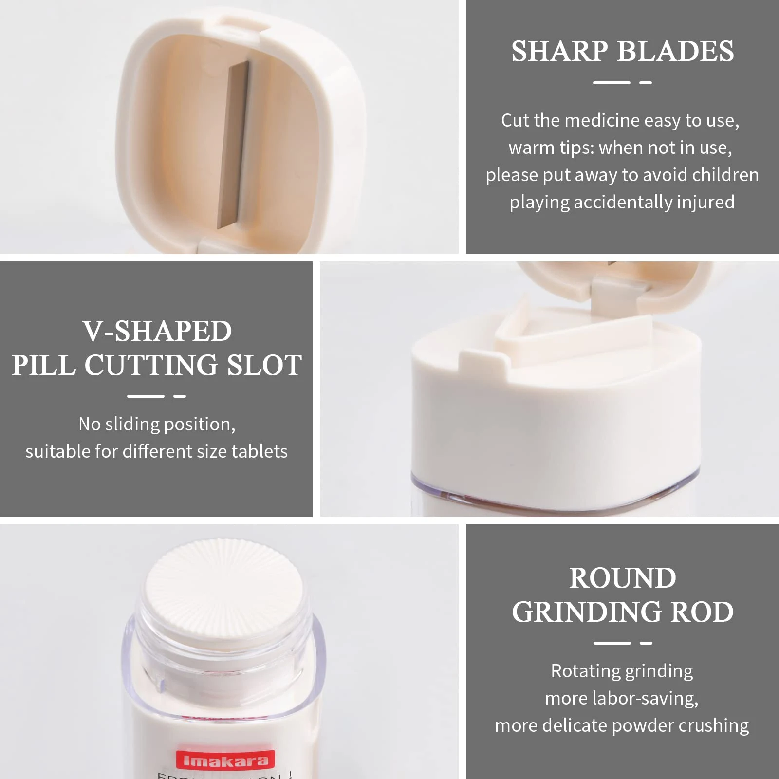 Enhanced and Upgraded Version Multifunctional Medicine Grinder Household Children's Tablet Grinding Water Cup Premium Practical