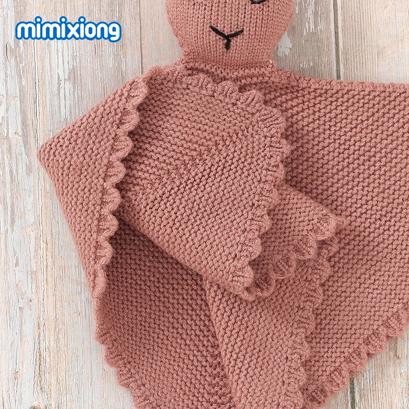 Comforter Baby Security Blankets Knit Newborn Boys Girls Cartoon Sleep Soothe Appease Towel Bibs Soft Toddler Unisex Accessories 5
