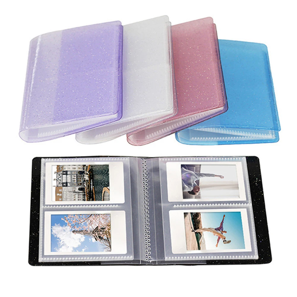 

Card Sleeve Games Card Bling Cover Clear Cover 64 Capacity Cards Mini Holder Binders Albums Card Stock Photo Album
