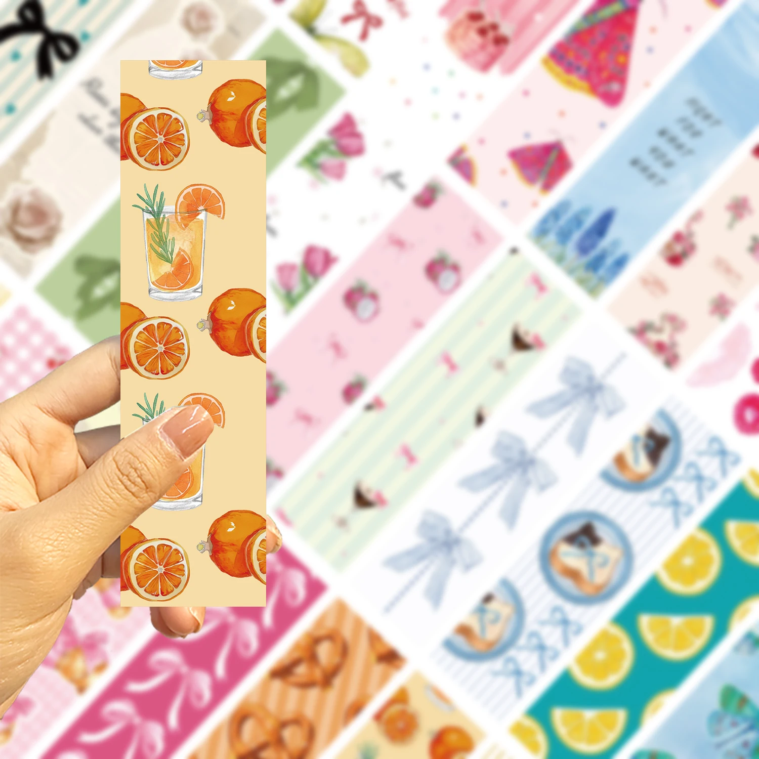 Bookmarks 30Pcs Coquette Doodle Assorted Designs Premium Paper Set for Readers Book Page Markers