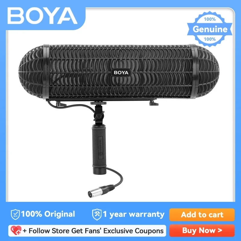 

BOYA BY-WS1000 микрофоны, подвесная система на лобовое стекло для микрофона для Canon Nikon Sony DSLR записывающее устройство, 3 шт.