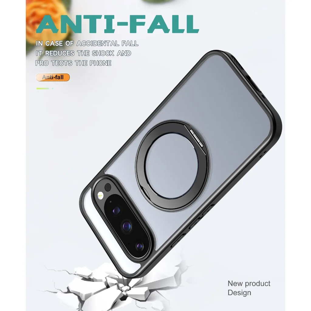 360° Rotating Magnetic Phone Case with Kickstand and Shockproof Cover