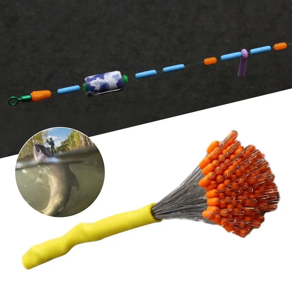 

200pcs Float Fishing Bobber Stopper New Half bead Line Tackle Accessories Space Beans S/M/L Soft Rubber Bean Lakes Rivers Sea