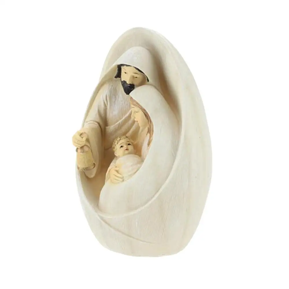 Description Picture 3 of itemNativity Scene Resin Statue Holy Family Figurine Desktop Sculpted Ornament Nativity Scene Crafts Christian Christmas Decoration
