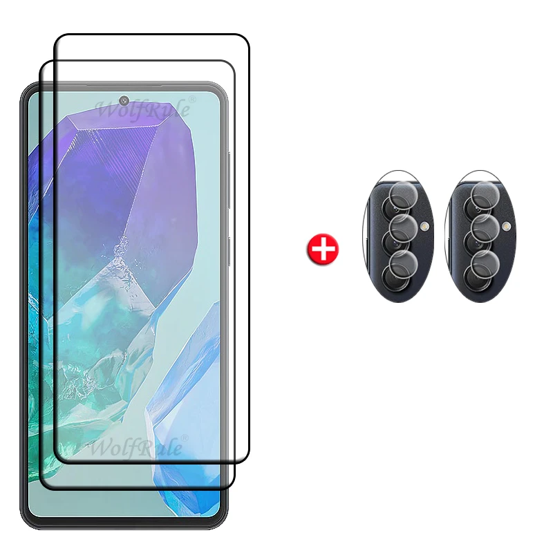 Universal 6-in-1 Tempered Glass Screen and Lens Protector with Full Cover Glue, 9H Hardness
