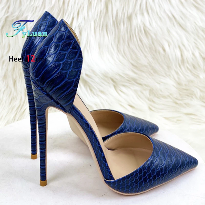 Snake Pattern Sexy High Heel Shoes 10 12CM Elegant Ladies