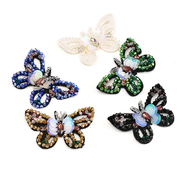 1PCS Kreuz Perlen Patch Vintage Bestickt Applique DIY T-shirt Jacke Mantel Pullover Nähen Auf Tasche Weihnachten Dekoration Patches