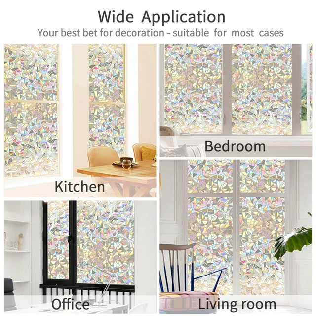 Rainbow Prism Window Film Matrica Konyhai Hálószoba Iroda Fürdőszoba Nappali Szivárvány Effektus Ablakfilm 3D Szivárványfilm - Image 3