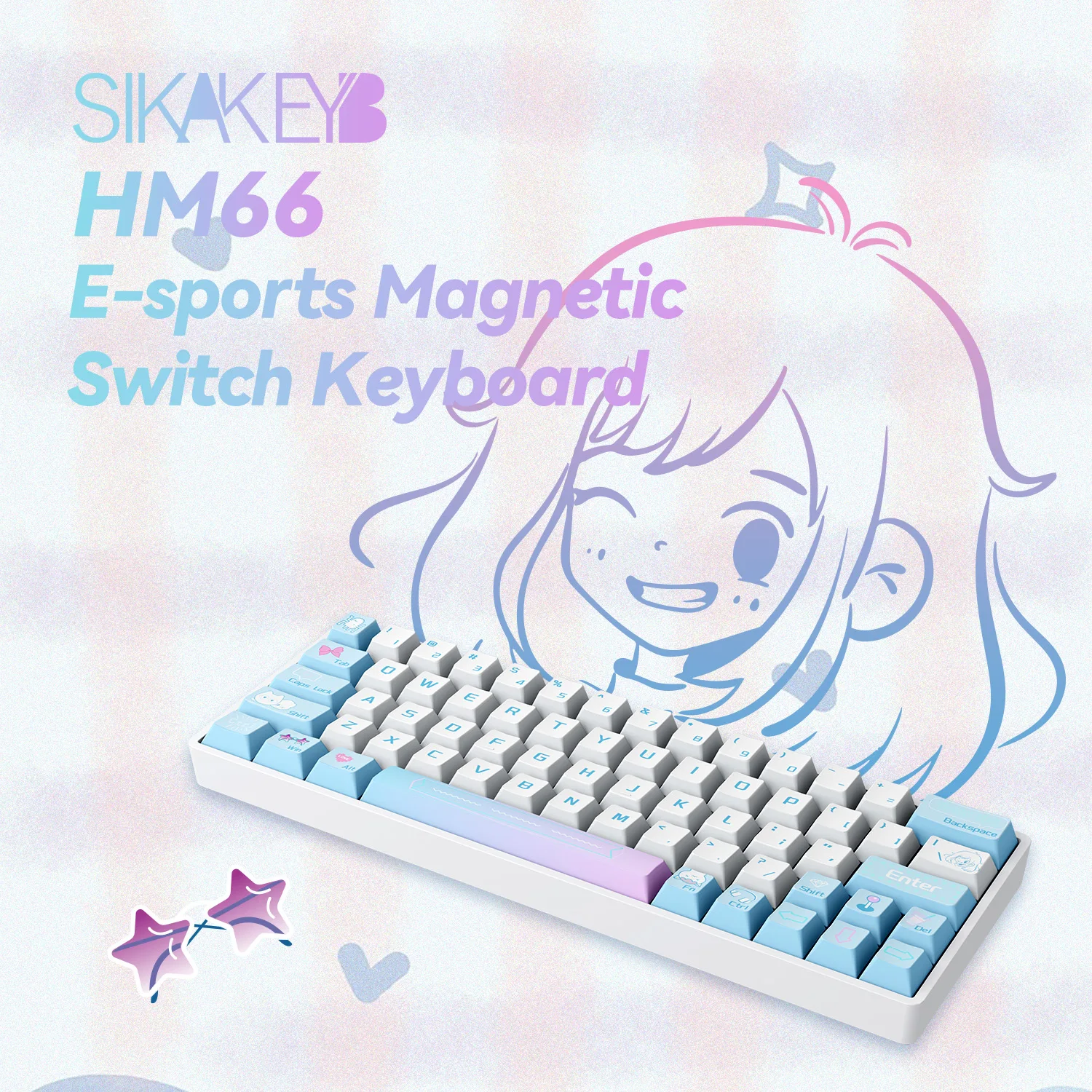 SIKAKEYB Castle HM66 Magnetic Keyboard GATERON Magnetic Jade