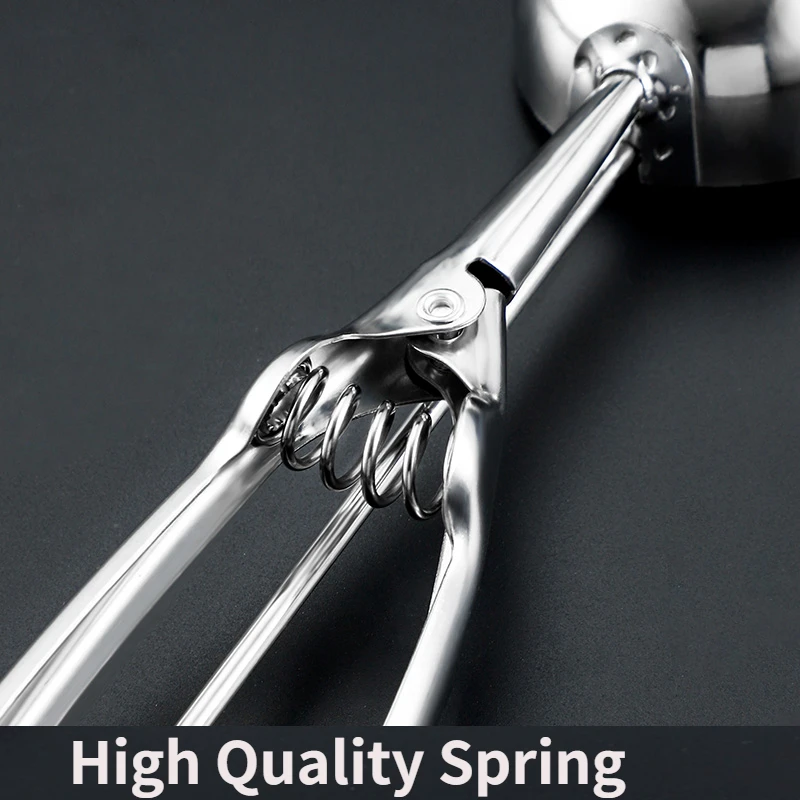 Stainless Steel Ice Cream Scoop 4/5/6cm With Trigger Cookie Scoop Spoon Frozen Cooking Tools Ice Cream Decorating Tool