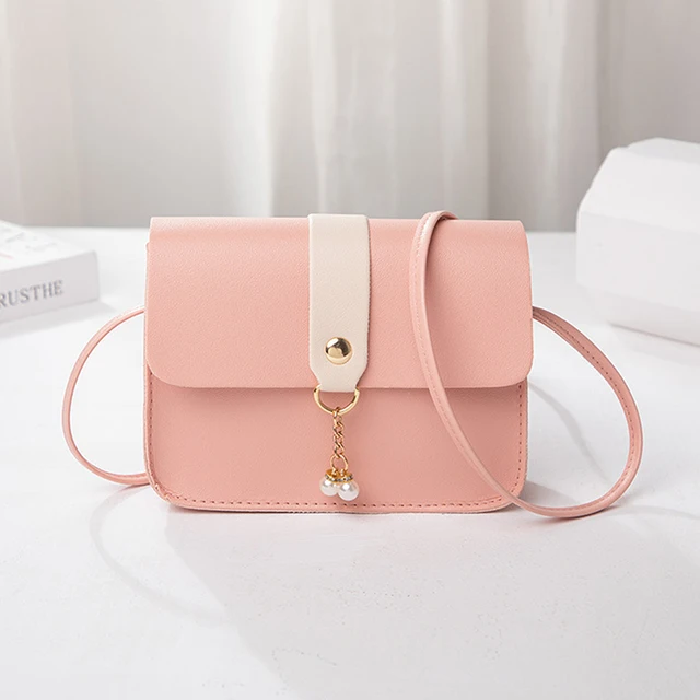 Pearl Pendant Fashion Small Shoulder Bags for Women PU