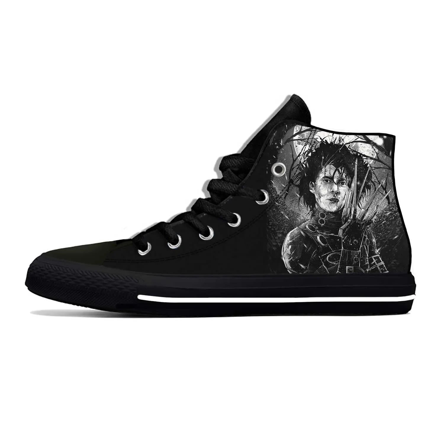 Hot Cool Edward Scissorhands Johnny Depp Fashion Casual Shoes High Top Breathable Men Women Classic Sneakers Latest Board Shoes
