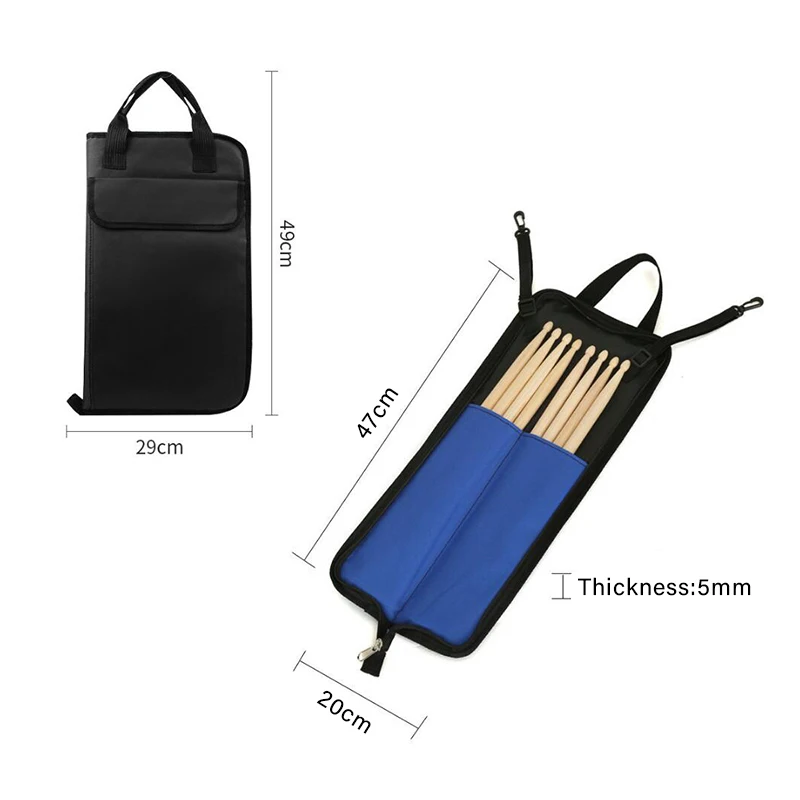 Drum Stick Bag Portable Padded Drumstick Bag Thickened Waterproof Percussion Instruments Handbags Instrument Parts Crossbody Bag 6