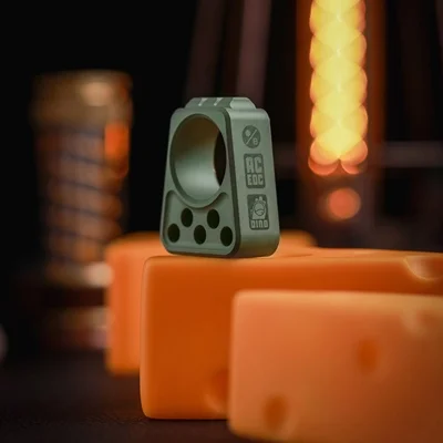 

ACEdcxOneBean Cheese Finger Tiger EDC Outdoor Body Protection Tide Play Cheese Simple Decompression Toy Tide Play