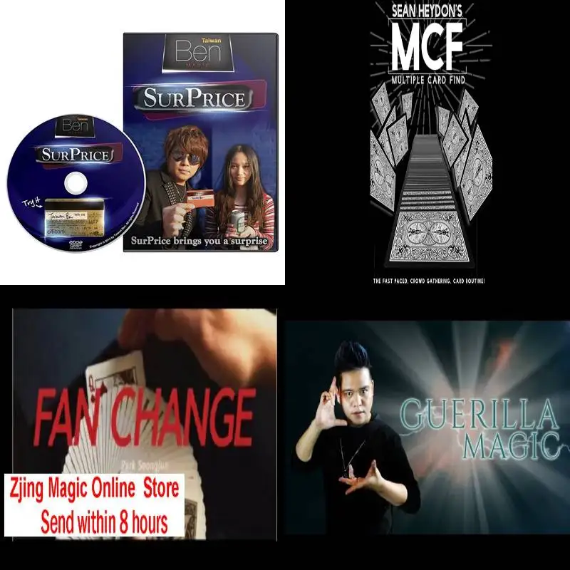 

MCF (Multiple Card Find) by Sean Heydon,SurPrice by Taiwan Ben,Fan Change by Park Seongjun,Guerilla Magic by Kailun Hu Magic