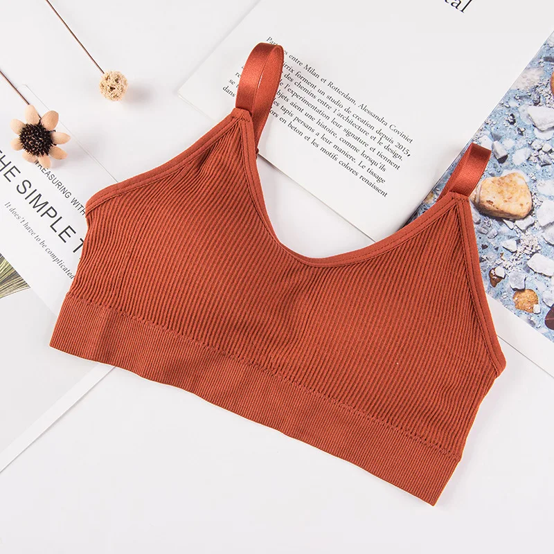 Sports Bra Women Seamless Back Sport Underwear Elastic Fitness Crop Top Yoga Vest Breathable Athletic Brassiere Casul Wear