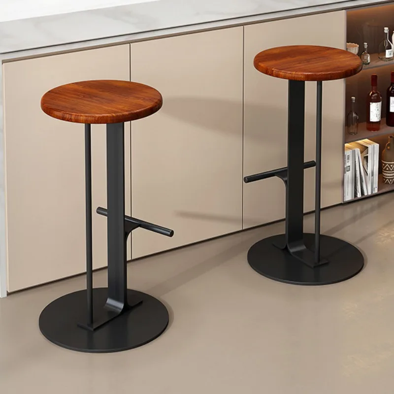 Stainless Steel Simple Modern Bar Stool Creative Steadiness Bar Chair Strap Foot Luxury Dining Room Living Room Table Highchairs