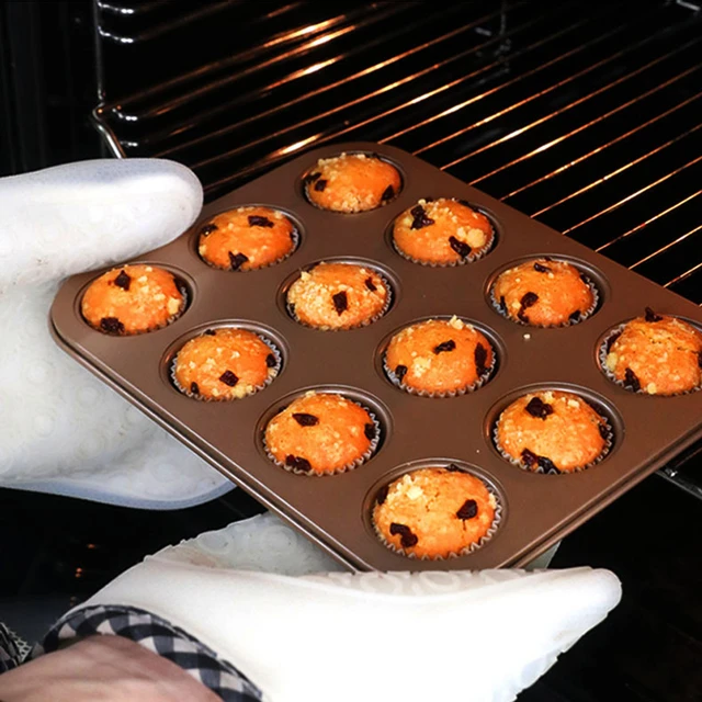 12 Cups Cavity Muffin Bun Cupcake Cake Mould Baking Pan Tray Tin