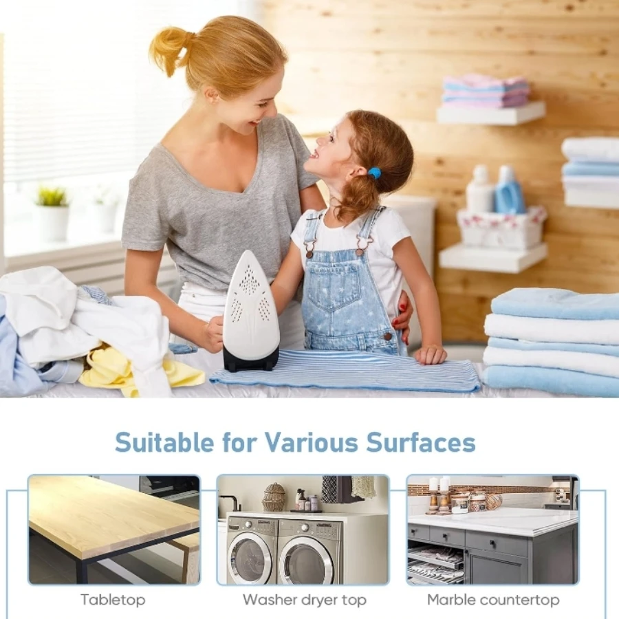 1pc portable travel ironing mat thickened heat-resistant ironing mat cover suitable for washing machine dryer desktop
