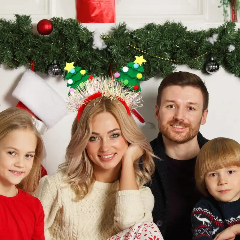 Christmas Headbands For Adults Christmas Tree Hairband For Cosplay Decorative Hair Hoops Party Family