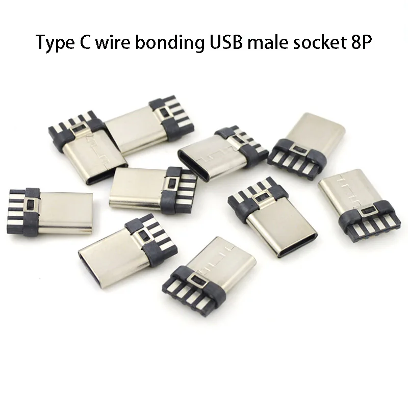 1pc 8 pintype c3.0 180-Grad-Kabelverbindung USB 2.0-Stecker DIY-Ladeans chluss mit doppelseitiger Kabel verbindung 8p-Einfügung