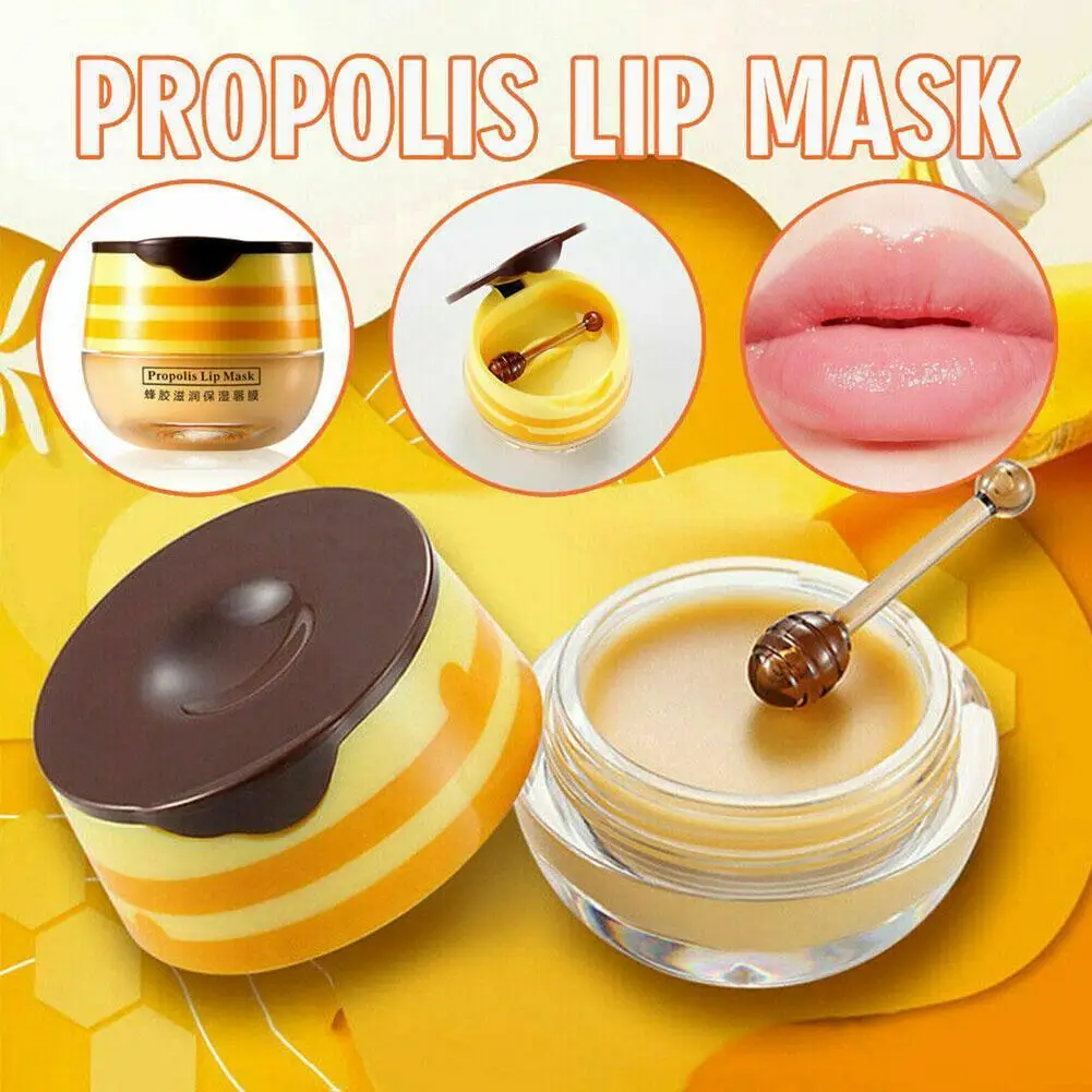 

Honey Lip Balm Moisturizing Propolis Lip Mask Remove Brush Nourishing Skin Lip Oil Care Line Reduce Lips With Dead