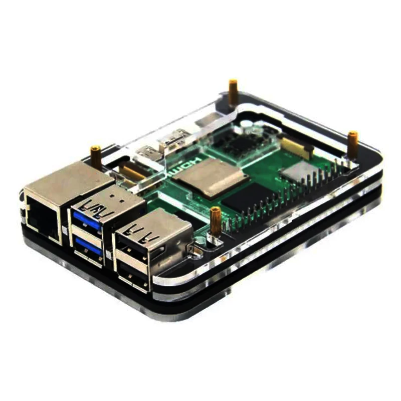 Raspberry Pi 5 Case 5 Layers Acrylic Compatible with Raspberry Pi 5 Active Cooler