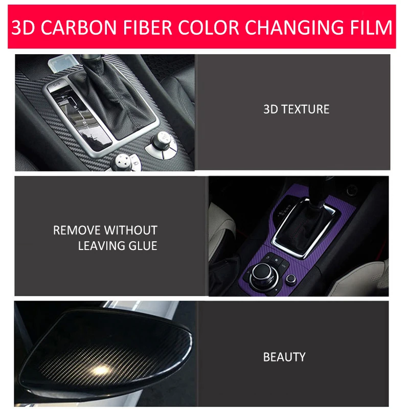 Car styling decorativo in fibra di carbonio per Citroen Picasso C1 C2 C3 C4 C4L C5 DS3 DS4 DS5 DS6 Elysee c-quatre c-triomphe - immagine 4