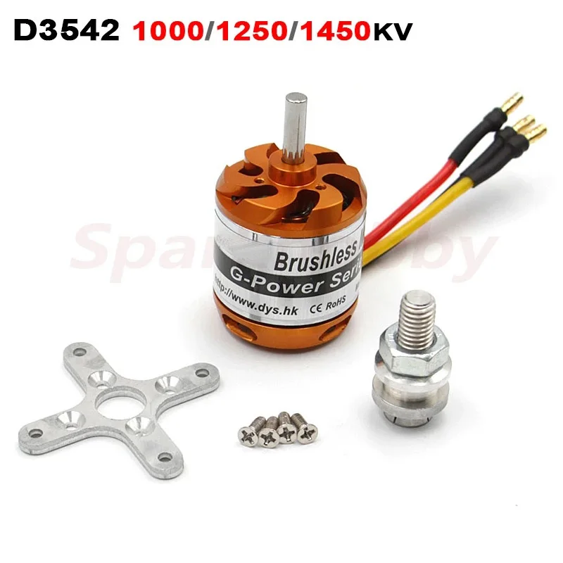 D3542 3542 1000KV 1250KV 1450KV silnik bezszczotkowy 2 4S Lipo 5mm wał ...