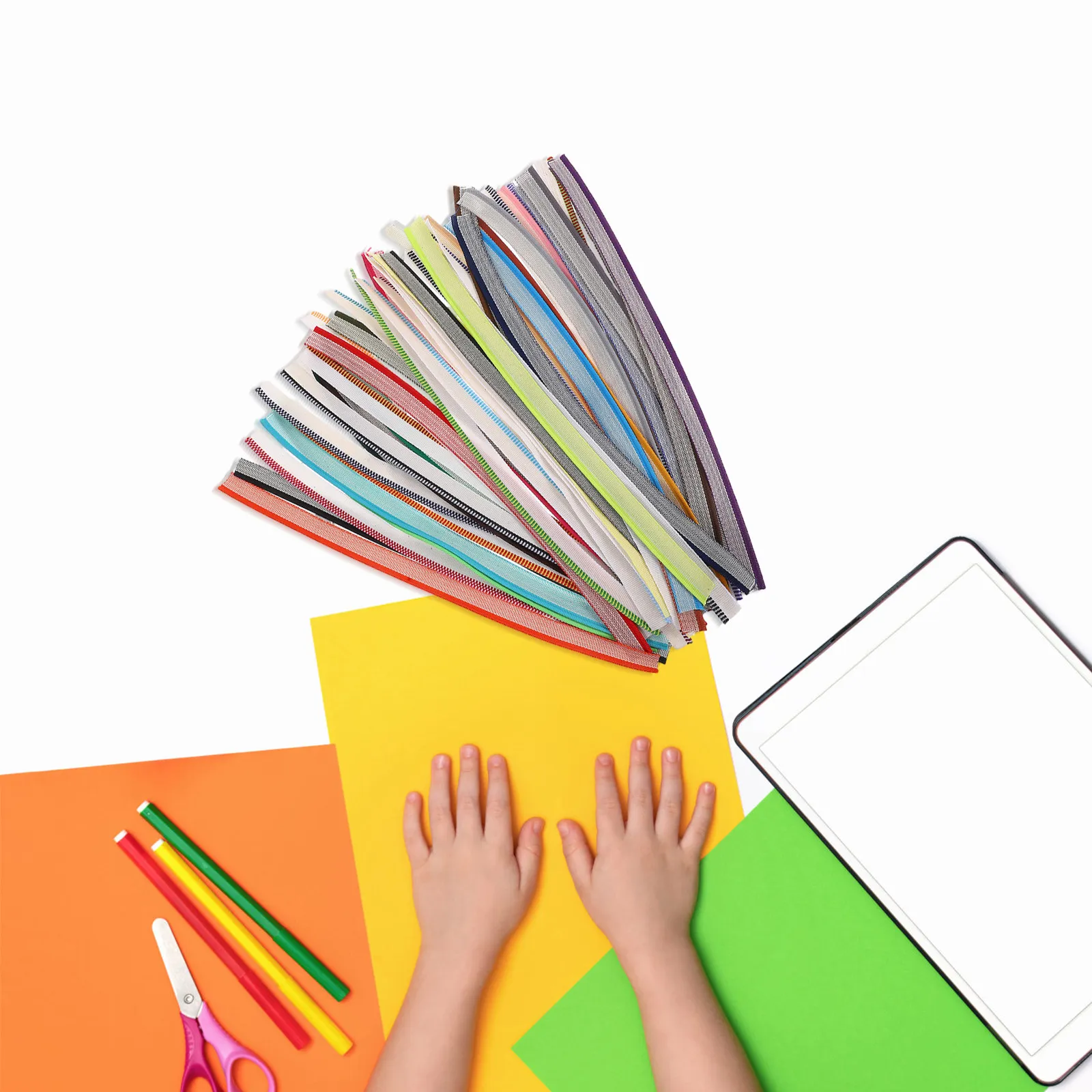 48Pcs 제본 헤드밴드 엔드밴드 책 제본 용품 키트 하드커버 앨범 잡지 수리용 DIY 책 제작 공예