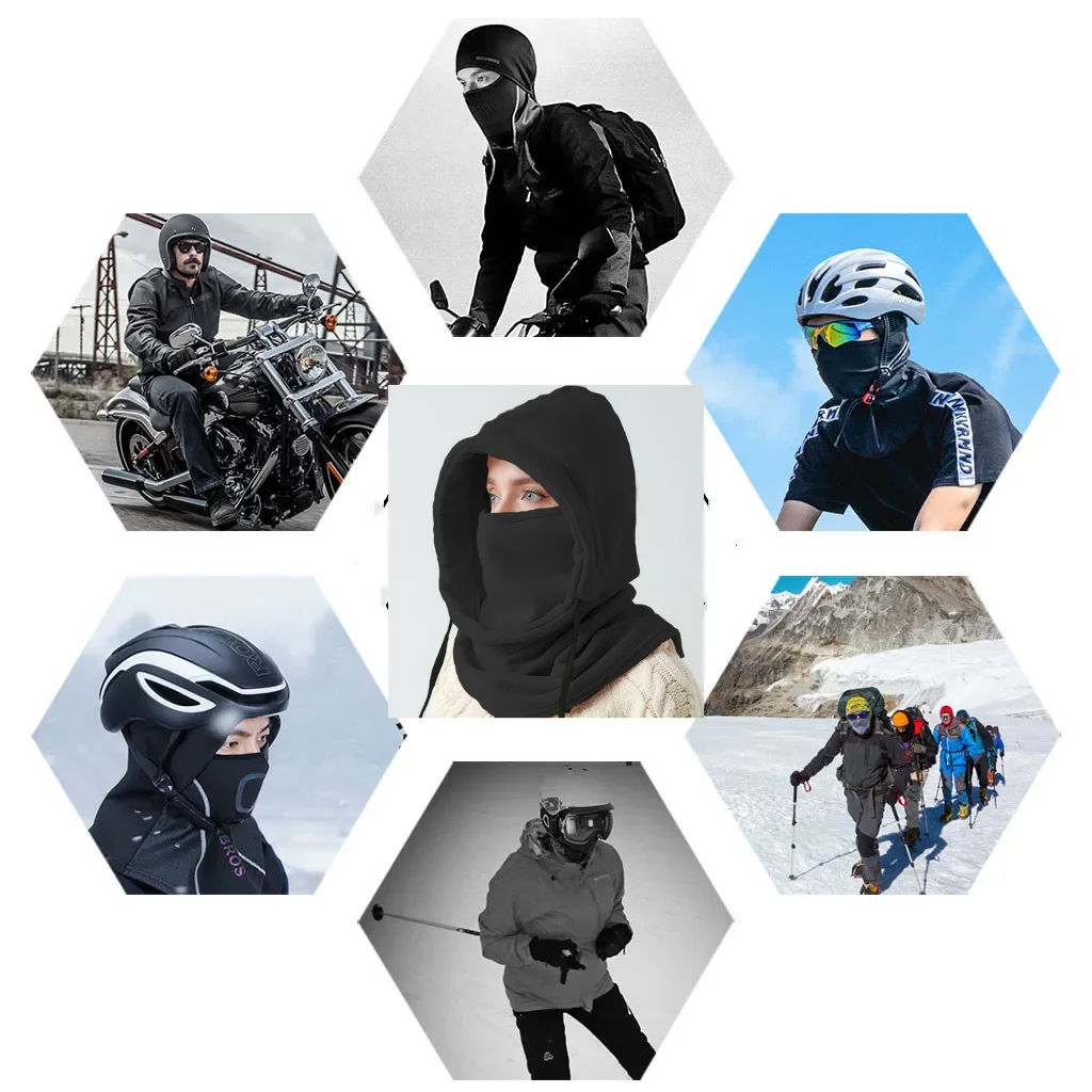 New Fashion Warm Cap Winter Men Women Hat Waterproof Thermal Polar Fleece Balaclava Hat Hooded Neck Warmer Hike Cycling Cap