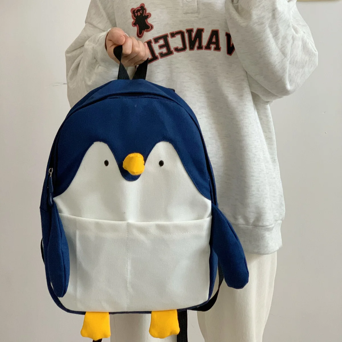 ulzzang laugh shark backpack women's haversack funny penguin bagpack girls small school bag daypack kawaii animal book bags cute 3
